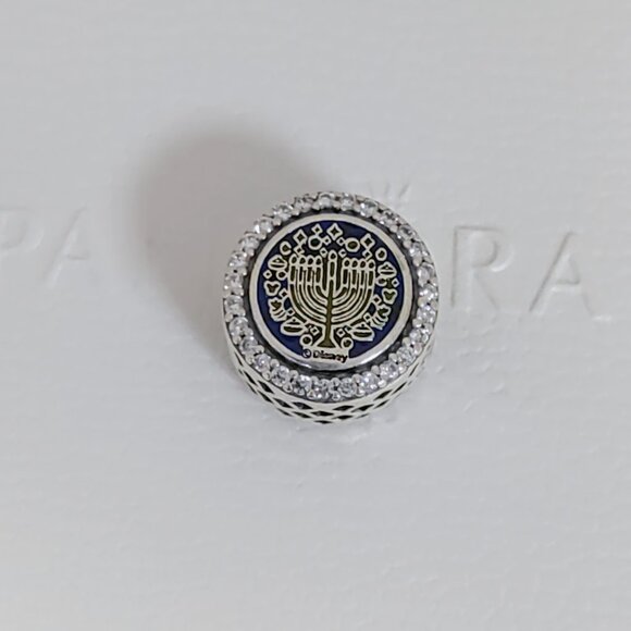 Pandora 2022 Minnie Mouse Hanukkah Menorah Bead Charm S925 Silver with box - Picture 4 of 5